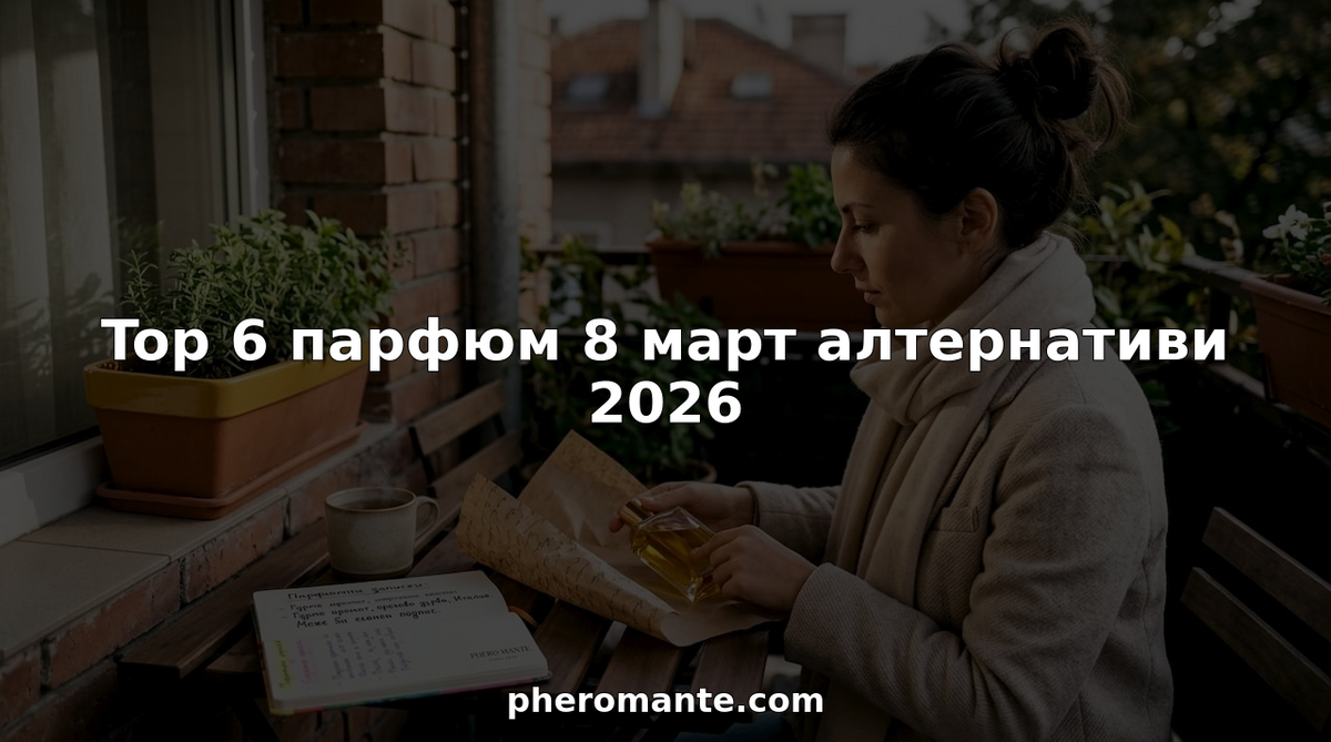 Жена опакова парфюм за подарък, седнала на кухненската маса.